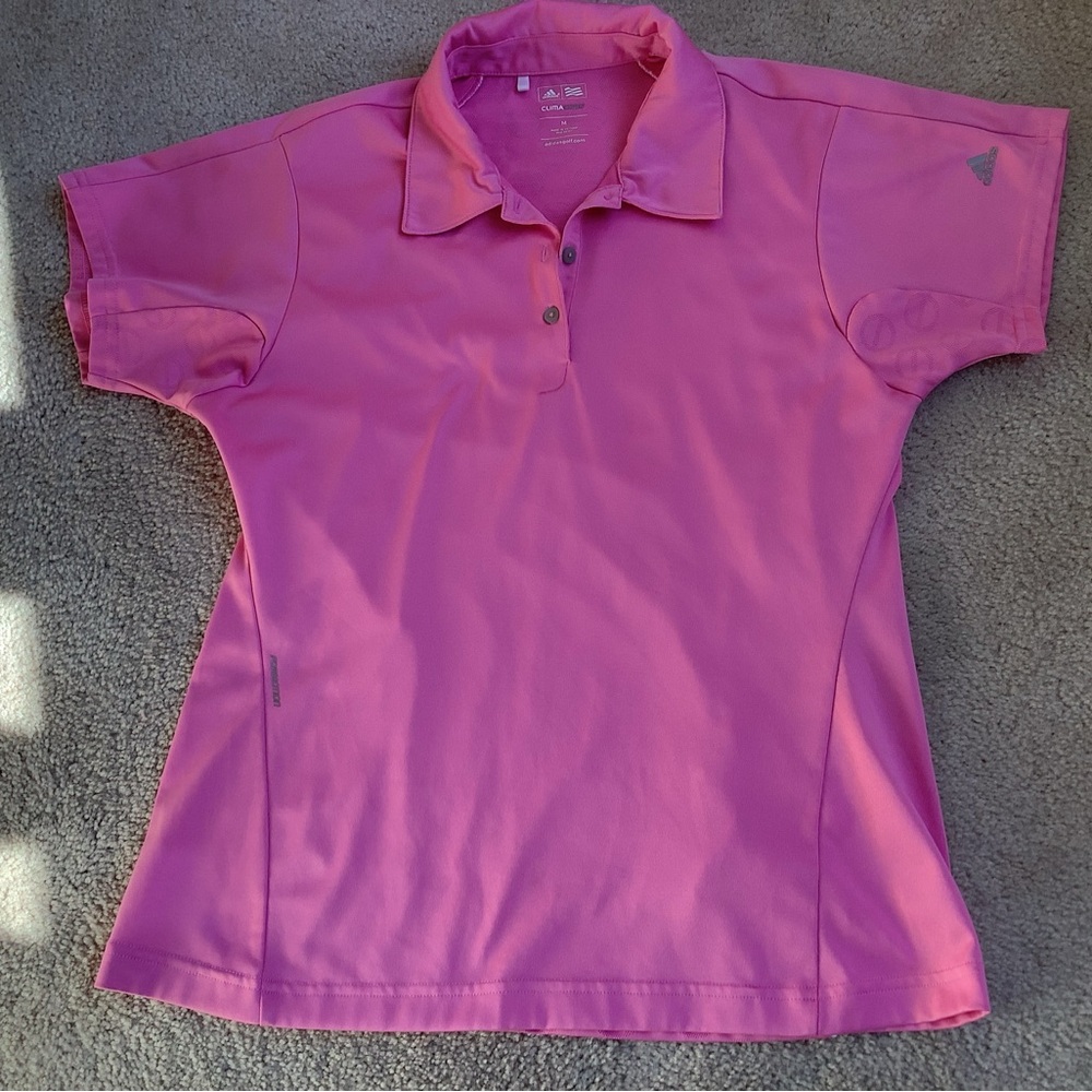 Adidas ClimaCool golf shirt M  pink